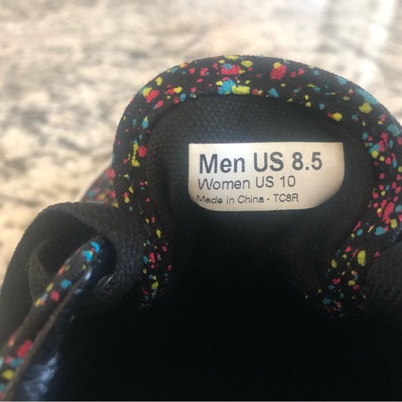 Vans Classic Tennis Shoes Unisex Black Multicolor Mens Size 8.5 Womens Size 10 - Picture 11 of 13